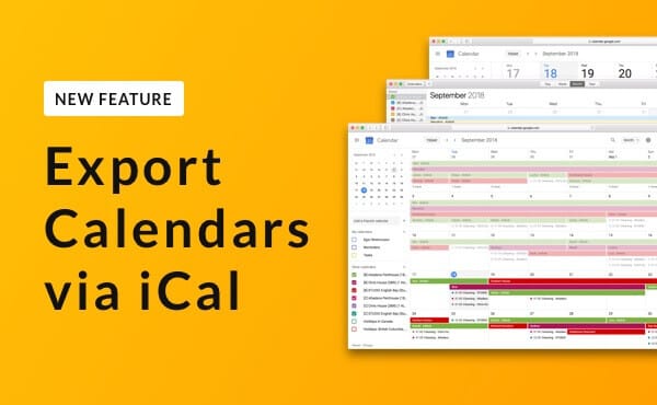 New iGMS Feature - Export via iCal