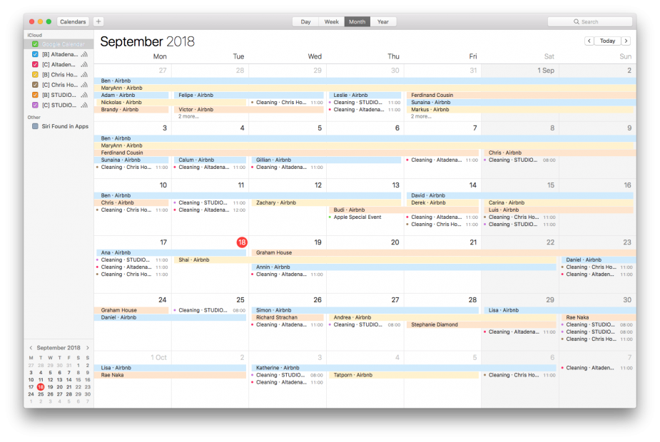 Export calendar to macOS