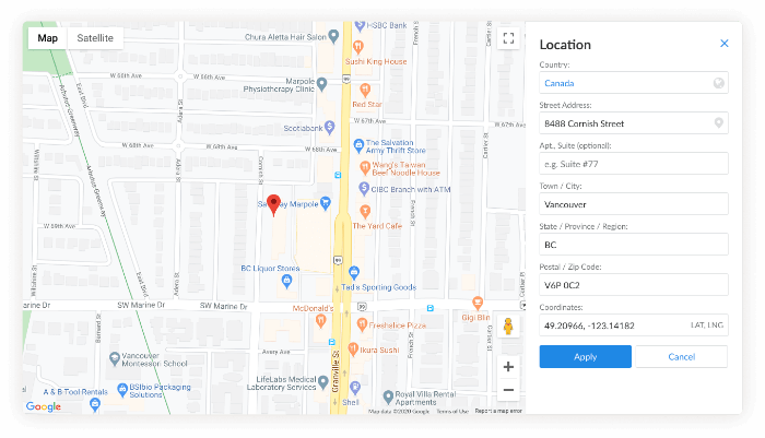 iGMS listing address