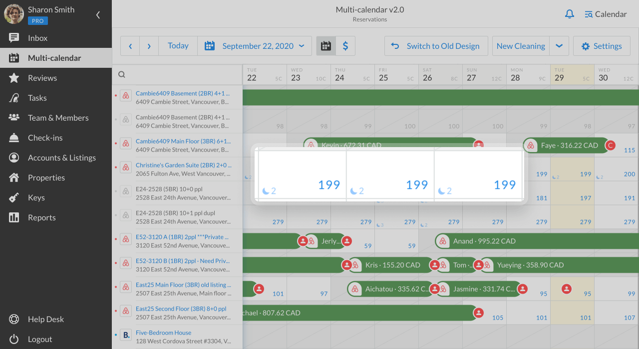 iGMS Multi-calendar date rates