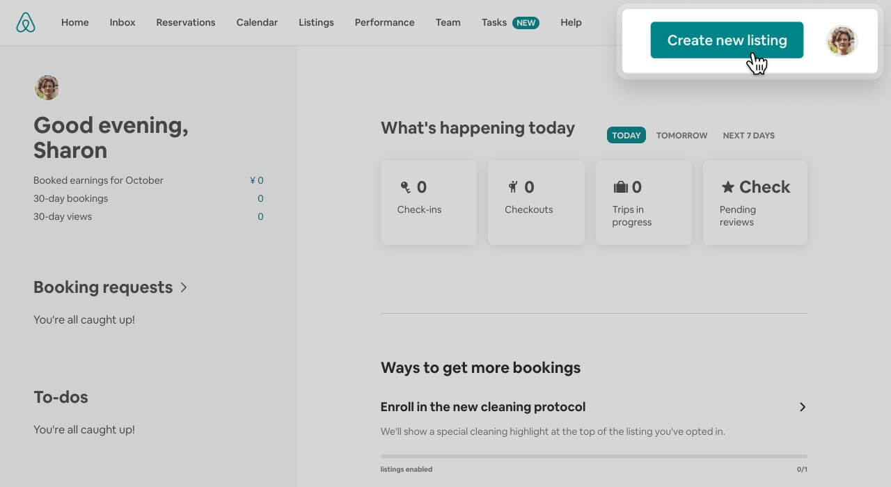 create an Airbnb listing