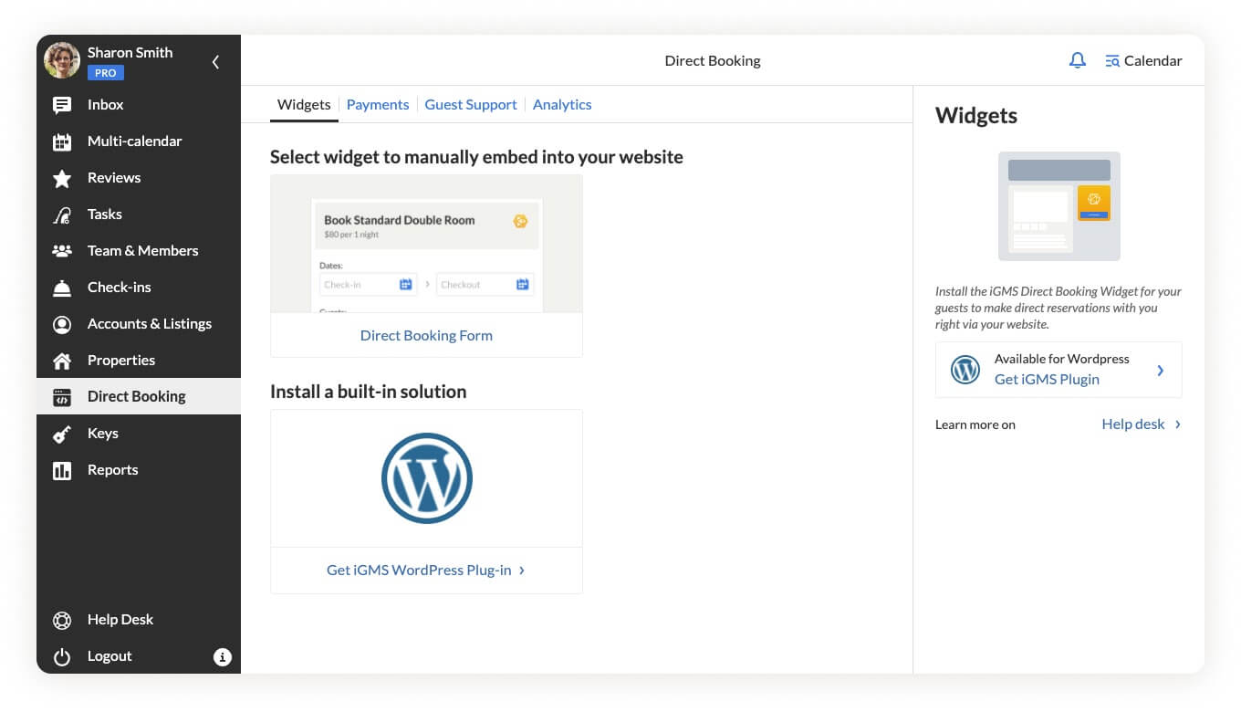 IGMS Direct Booking Widget