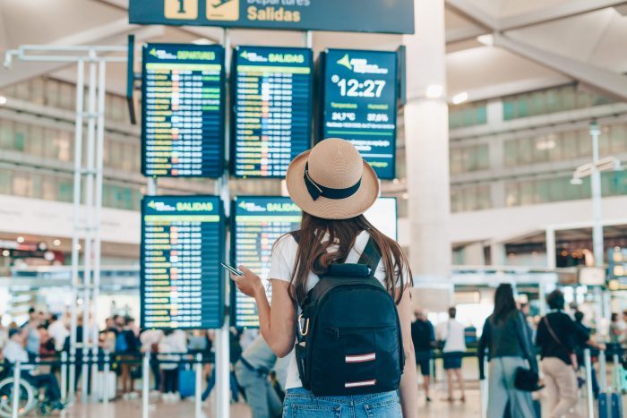 traveler at airport