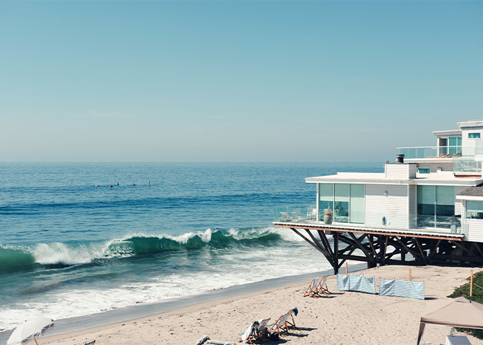 A beach house on the waterfront bought as an investment