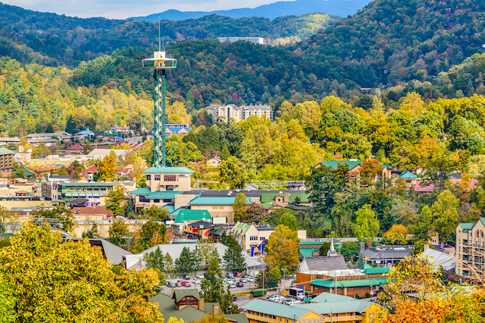 Panoramic views of Gatlinburg